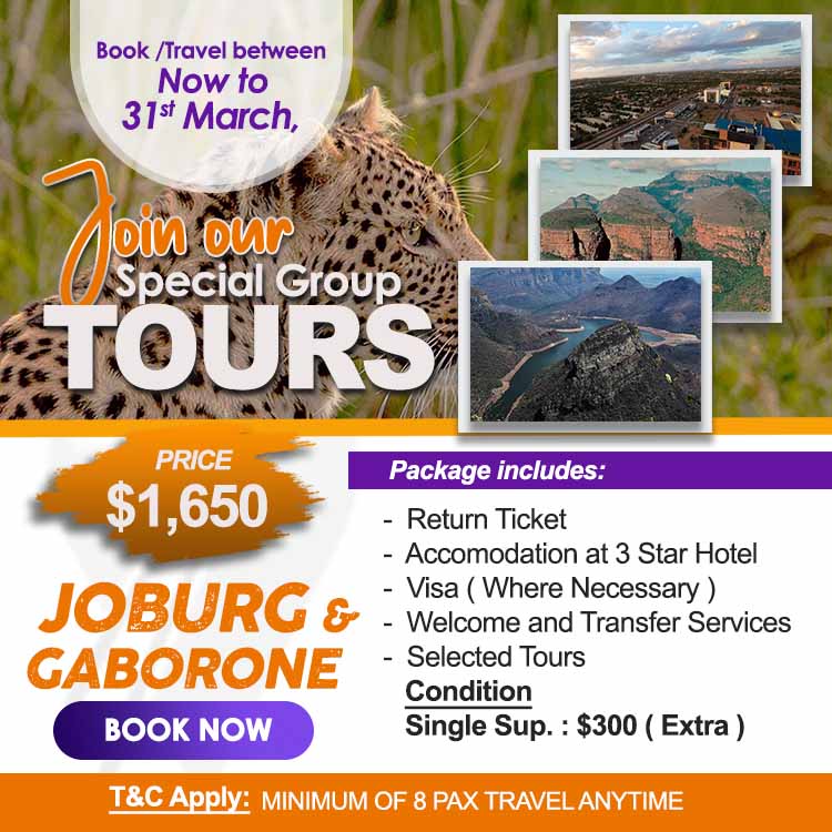 Joburg/Gaborone Special Group Tour