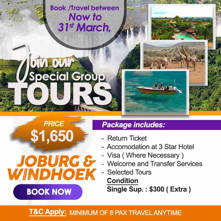 All special inclusive package: Tailor made Travel Packages PACKAGE INCLUDE: Return Ticket Accommodation at 3 Star Hotel Visa ( Where Necessary ) Welcome and Transfer Services Selected Tours 7 Days / 6 Nights      Condition: Single Sup: $300 ( Extra )     Terms & Conditions Applied      MINIMUM 8 PAX TRAVEL ANYTIME