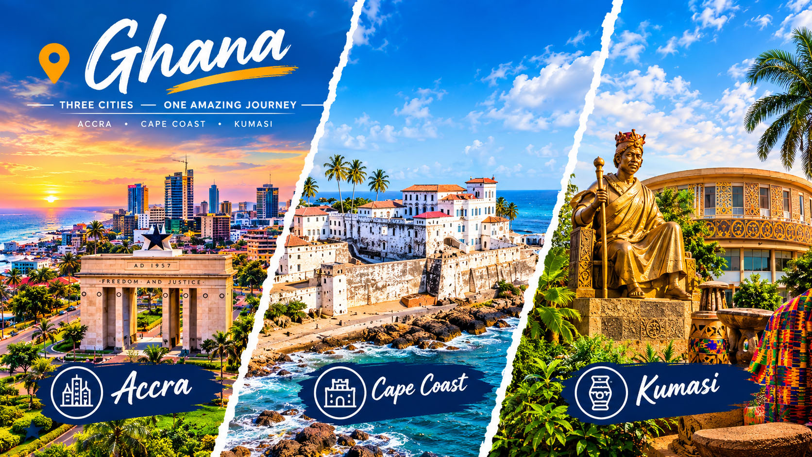 Ghana ( Accra - Cape - Kumasi )