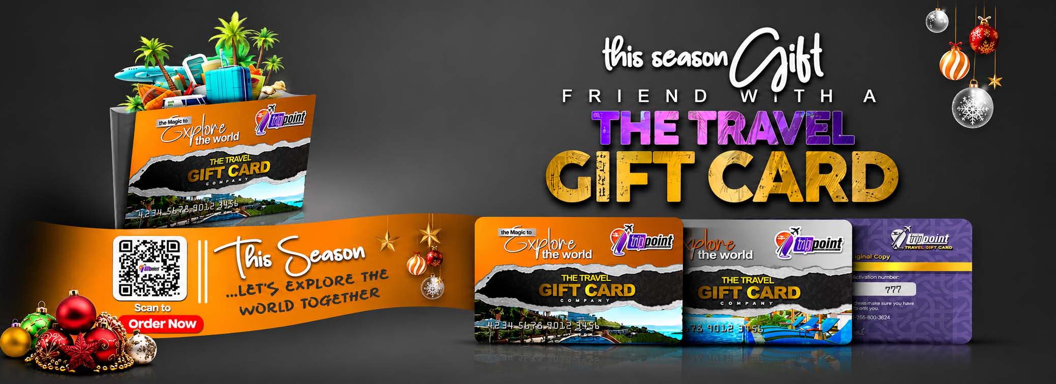 Festive Tripoint Travel Gift Card Banner