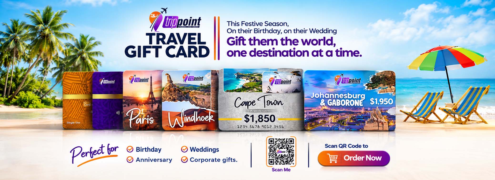 Trippoint Tropical Travel Gift Cards